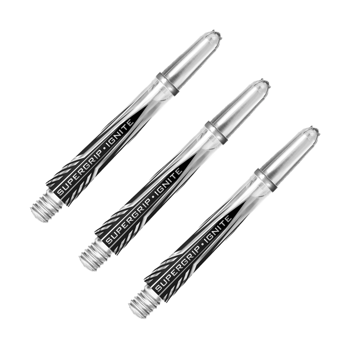 Harrows Supergrip Ignite - Polycarbonate Dart Shafts Clear / Midi (40mm) Shafts
