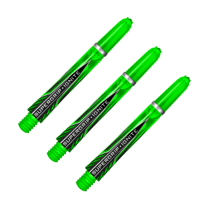 Harrows Supergrip Ignite - Polycarbonate Dart Shafts Green / Midi (40mm) Shafts