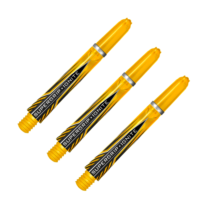 Harrows Supergrip Ignite - Polycarbonate Dart Shafts Yellow / Midi (40mm) Shafts