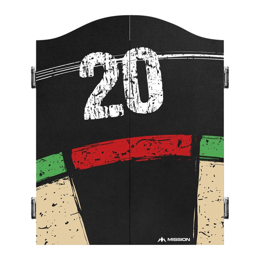 Mission Deluxe Dartboard Cabinet Double Top Boards
