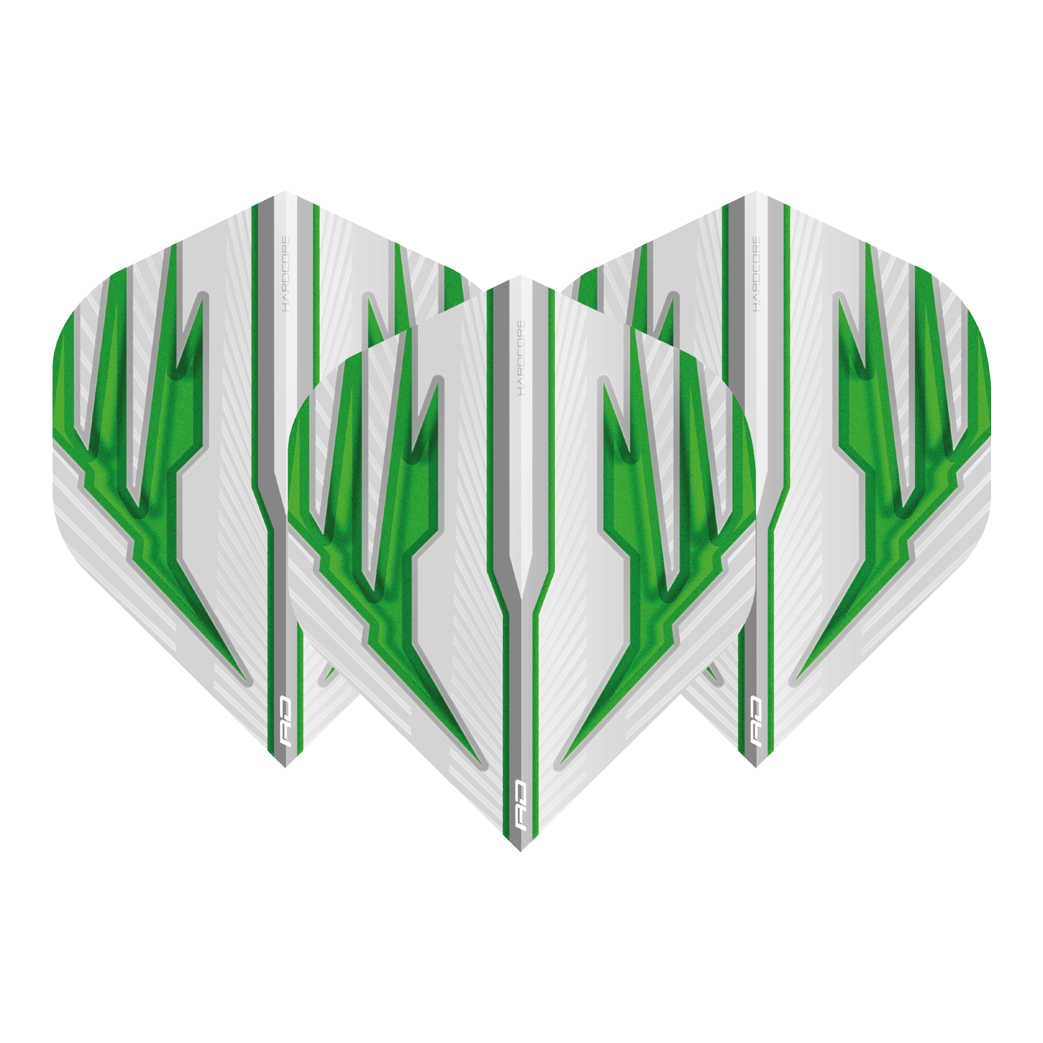 Red Dragon Hardcore Radical Dart Flights Standard / White & Green Flights