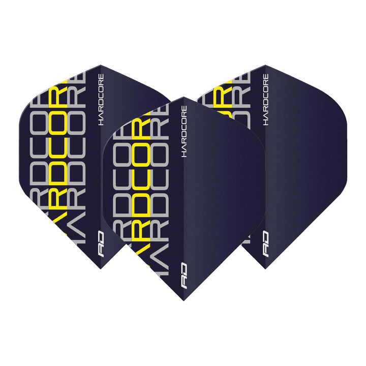 Red Dragon Hardcore XT Triple Dart Flights Standard / Yellow Flights