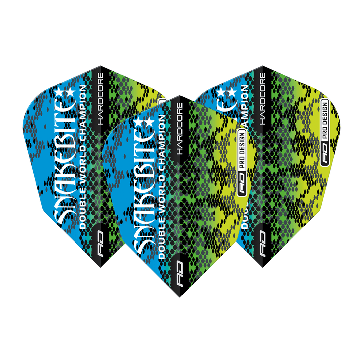 Red Dragon Peter Wright Multi Snake - Hardcore Dart Flights Flights