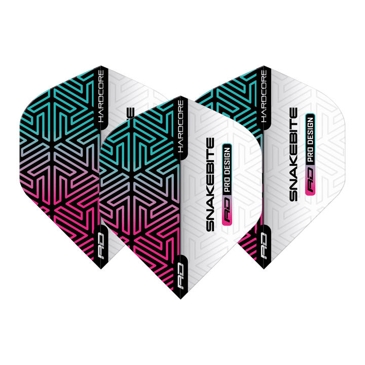 Red Dragon Peter Wright Pro Design - Hardcore Dart Flights Standard / White Flights