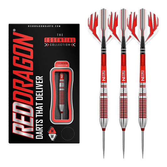 Red Dragon Reflex Steel Tip Darts - 90% Tungsten - 24 Grams Darts