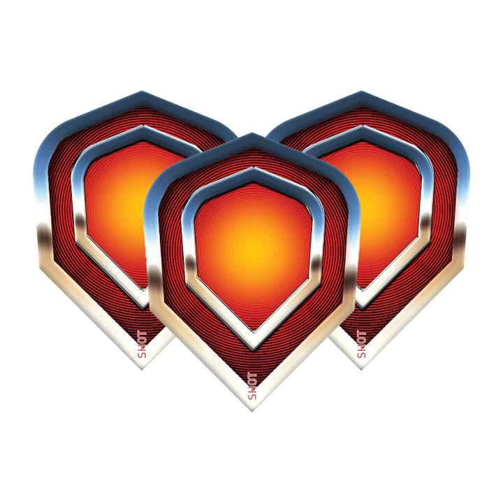 Shot Americana Chrome - Dart Flights Small Standard / Red Flights