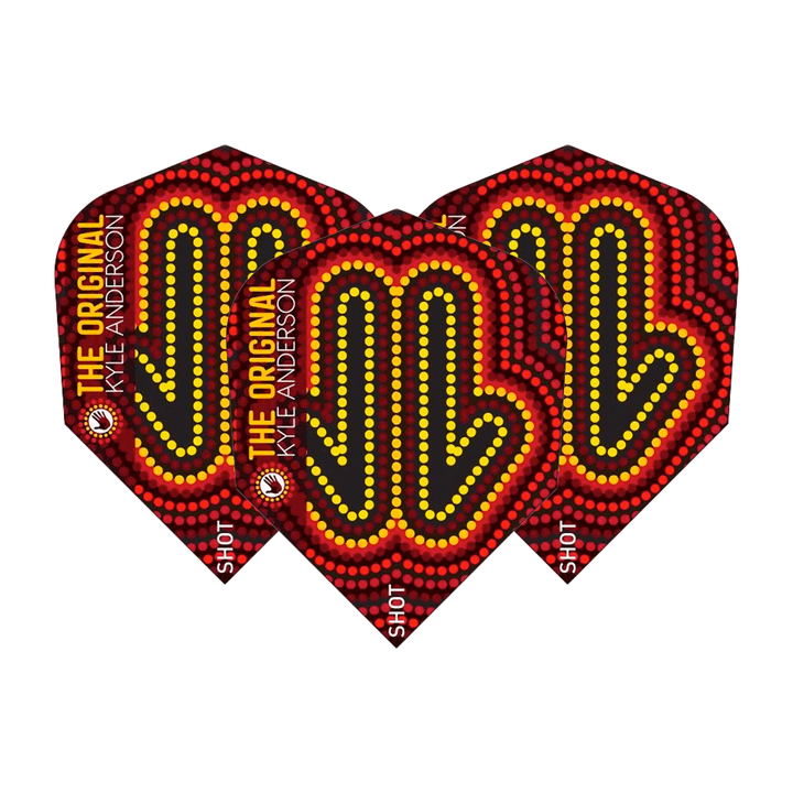 Shot Kyle Anderson Desert Boomer Standard Dart Flights Red/Yellow Flights