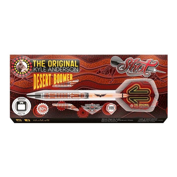 Shot Kyle Anderson Desert Boomer Steel Tip Darts - 80% Tungsten - 23 Grams Darts