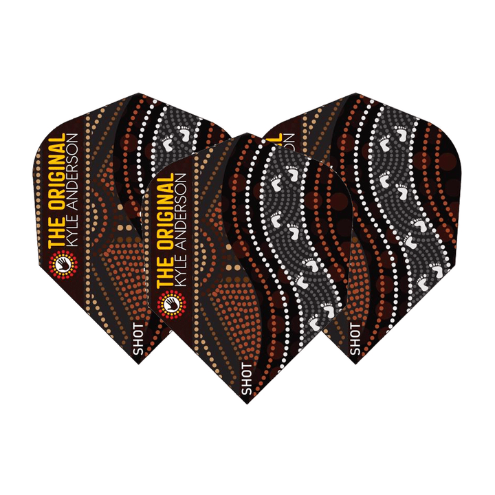 Shot Kyle Anderson O.G Standard Dart Flights Black/Brown Flights