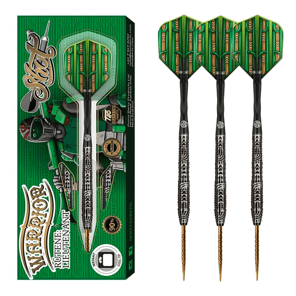 Shot Warrior Rutene Steel Tip Darts - 90% Tungsten - 22 Grams Darts