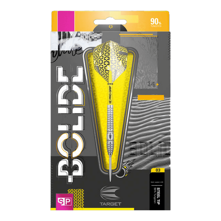 Target Bolide Swiss 03 Swiss Point Steel Tip Darts - 90% Tungsten - 22 Grams Darts