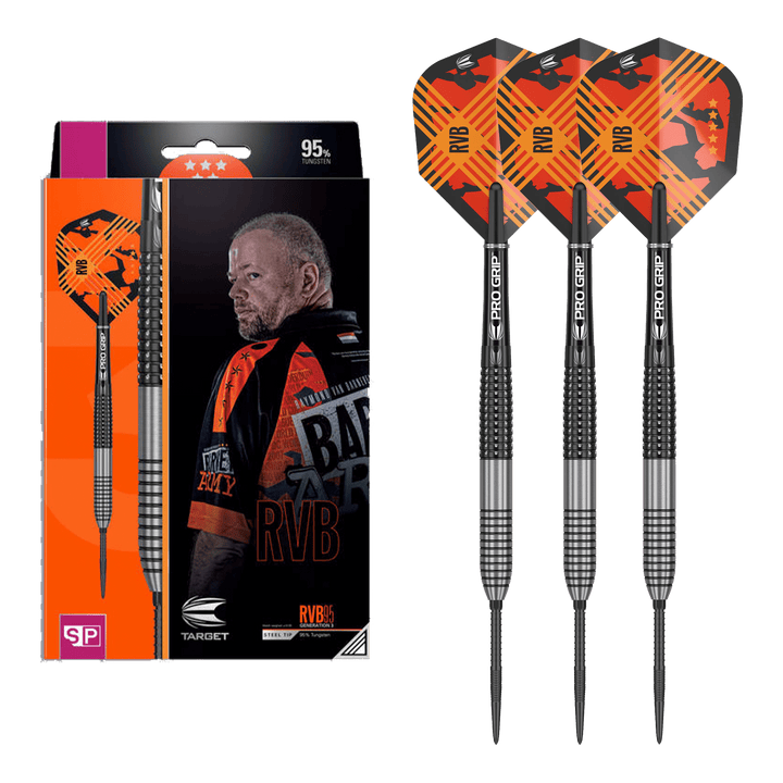 Target RVB Gen 3 Swiss Point Steel Tip Darts - 95% Tungsten - 21 Grams Darts