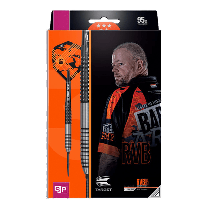 Target RVB Gen 3 Swiss Point Steel Tip Darts - 95% Tungsten - 21 Grams Darts
