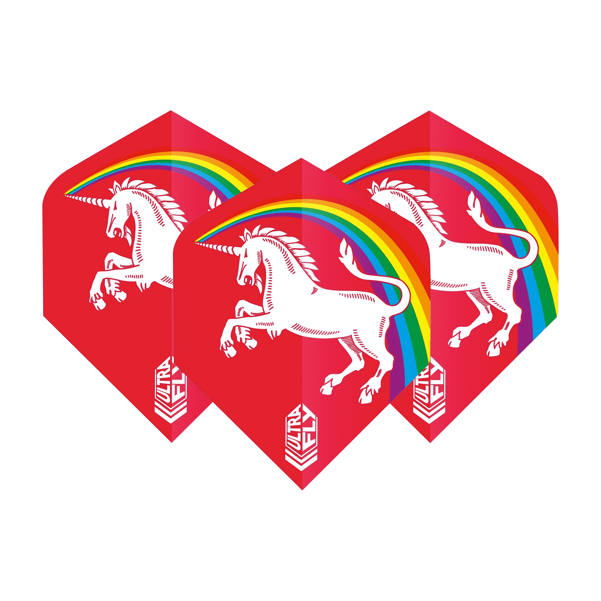 Unicorn Unicorn Rainbow - Ultrafly 100 Dart Flights Plus / Red Flights