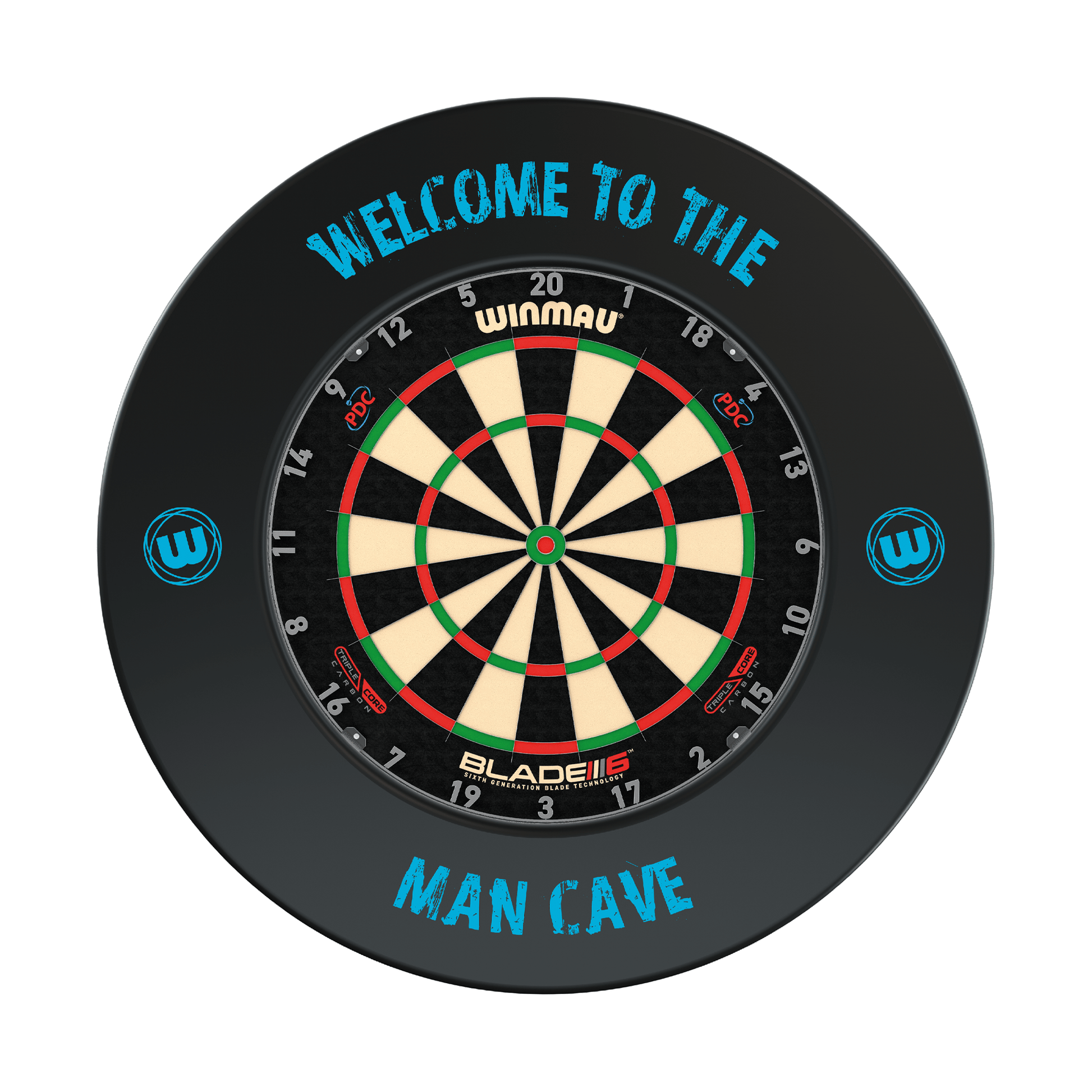 Winmau Blade 6 Dartboard & Surround Bundle Blade 6 Triple Core / Man Cave Boards