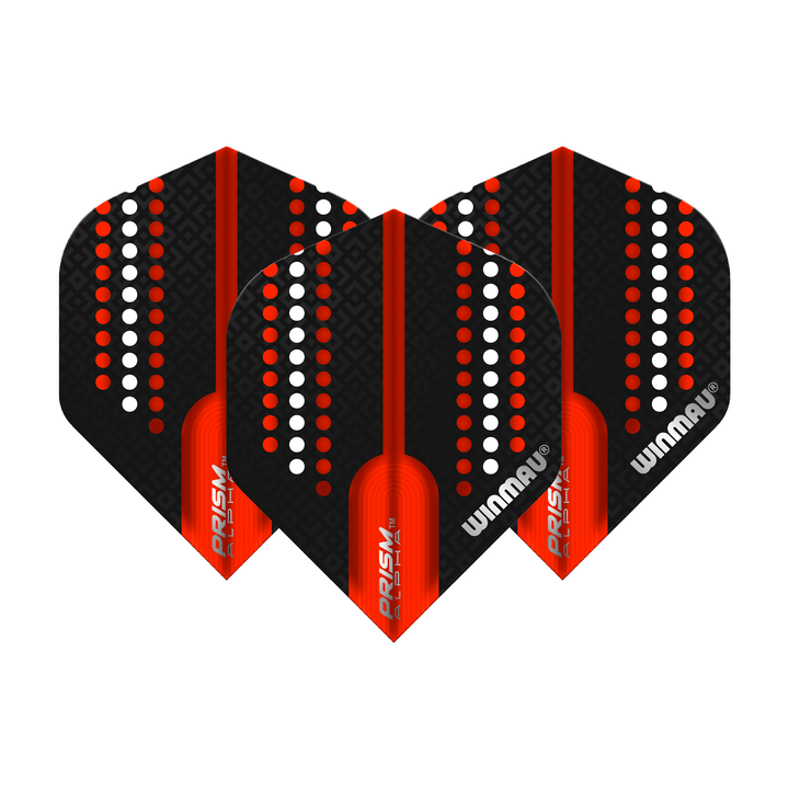 Winmau Prism Alpha Pro-Line Standard Dart Flights Black/Red Flights